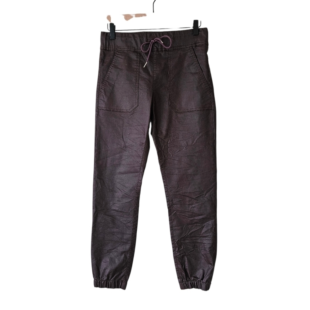 Bevy Flog Plum Purple Tali Vegan Leather Jogger Pants